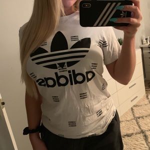 Adidas white t shirt